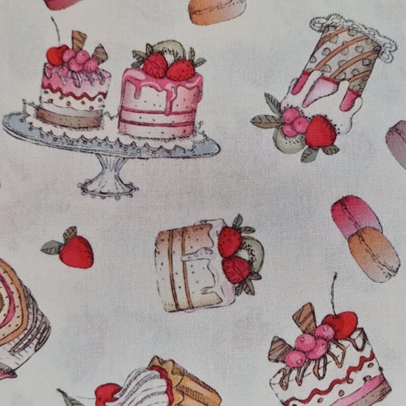 Tecido 100% Algodão com Bolos
