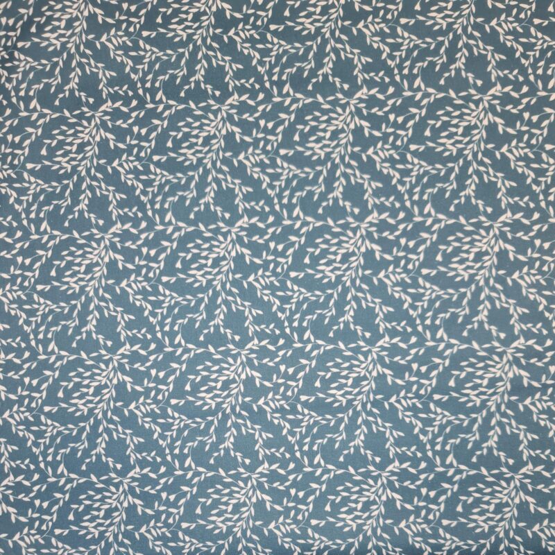 Tecido 100% Algodão Veronique Azul Ramos Bracos