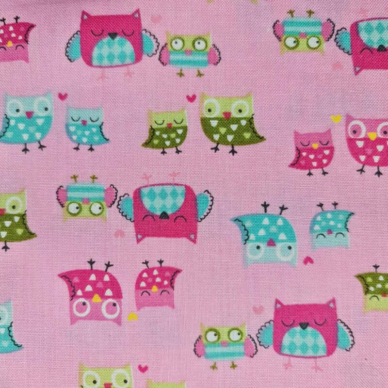 Tecido mochos fundo rosa