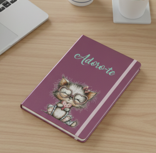 Bloco / Caderno A5 Metálico Rosa