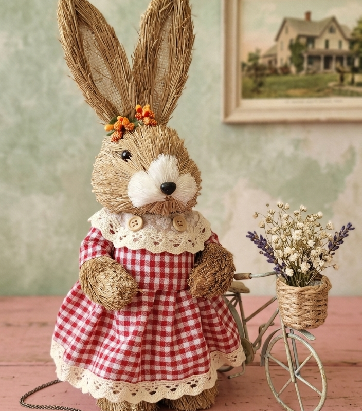 Coelha xadrez vermelho pequena