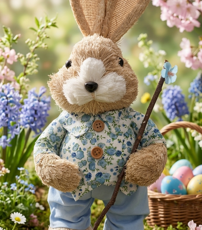 Coelho calças azuis