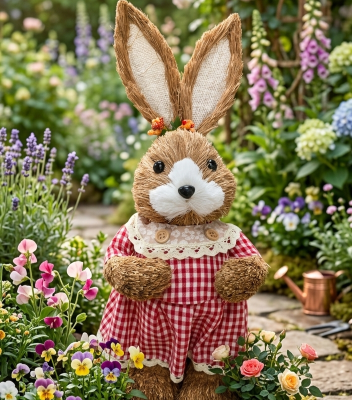 Coelha xadrez vermelha média